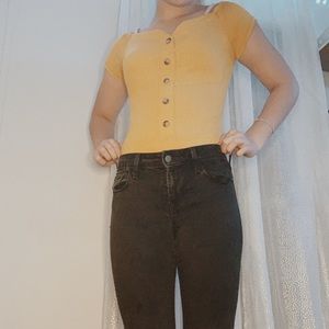 Yellow bodysuit
